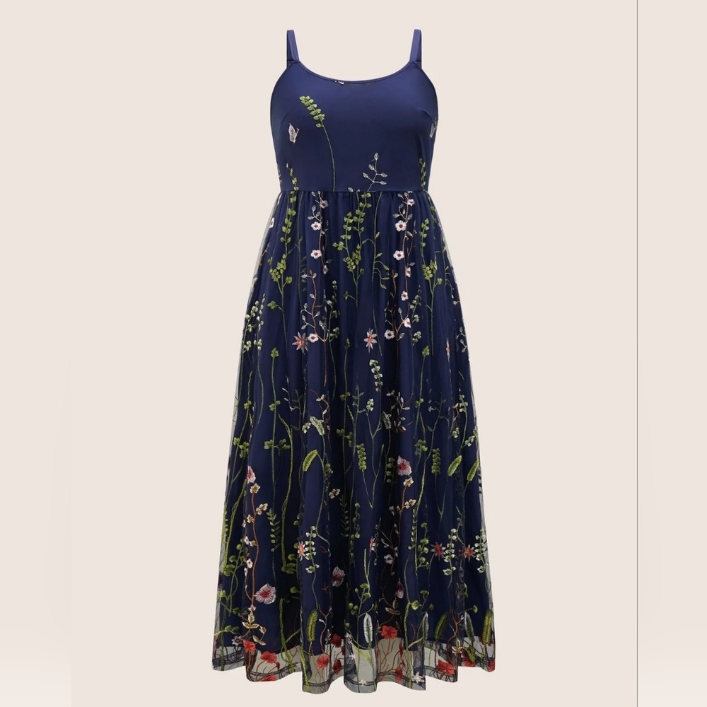 BloomChic Navy Floral Maxi Dress